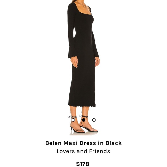 Lovers + Friends Belen Maxi Dress in Black - Picture 5 of 7